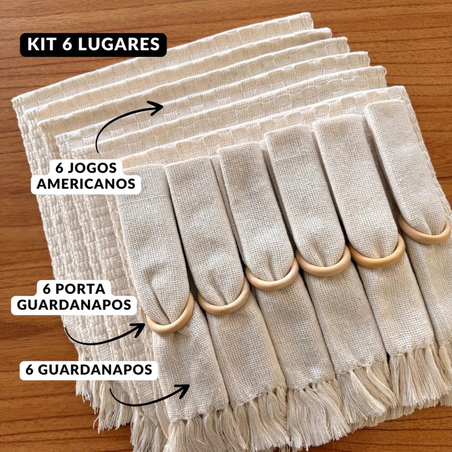 Kit Mesa Posta 6 Lugares